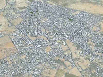 Al Qurayyat Saudi Arabia Low-poly 3D model