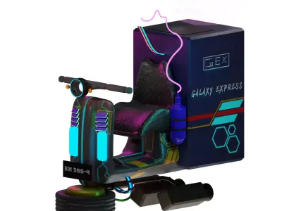 Sci - Fi Motorcycles 3D model