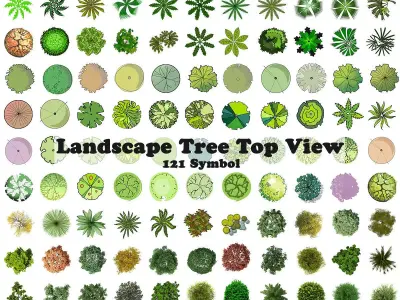  Landscape Tree Plan View 121 Symbol  Texture
