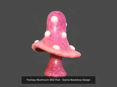 10 Fantasy Mushrooms AJ Collection - Scene Backdrop Design 3D Model Pack