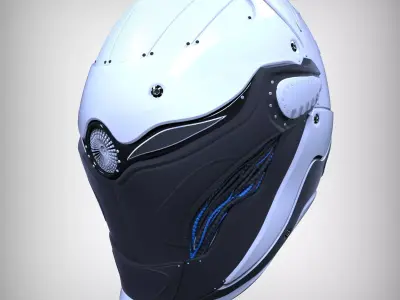 Sci-Fi Helmet 3D model