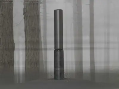 Galvanized Light-Column -30- Street-Light 9 Low-poly 3D model