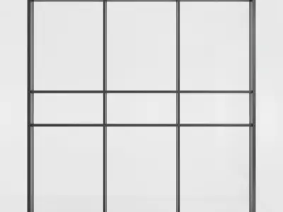 Panoramic glazing Stained glass 41 Low-poly 3D model