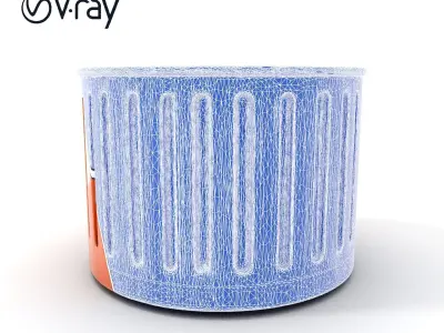 Round Industrial Drum Model Pack  High Quality Asset Low-poly 3D model