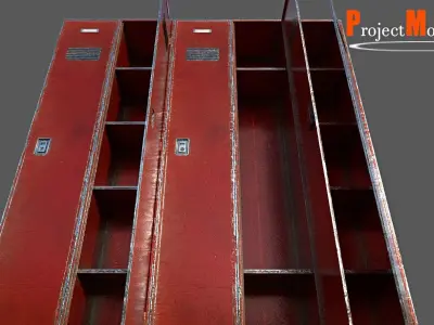 Locker Version 001 Low-poly 3D model