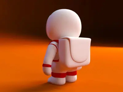 Cartoon Astronaut 3D model