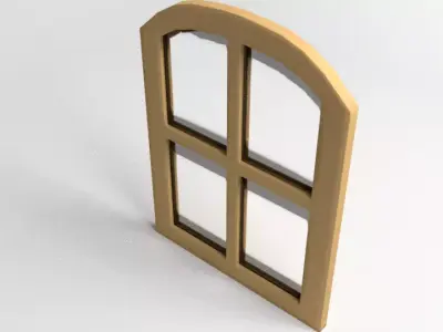 Window 2 wooden 3D model