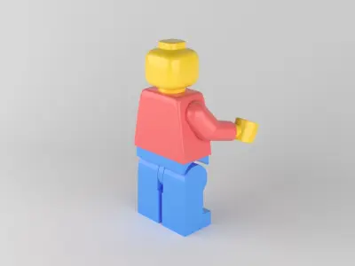 Lego Person Low-poly 3D model