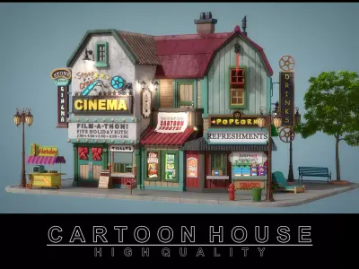 Cartoon House 17 3D model