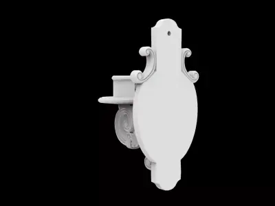 Elegant Wall Mounted Candle Sconce 3D print model 3D print model