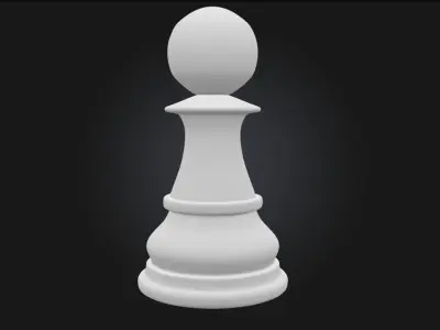 Black Pawn  The Humble Warrior of the Chessboard 3D model