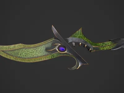 Combat Staff 3 3D Model Low-poly 3D model