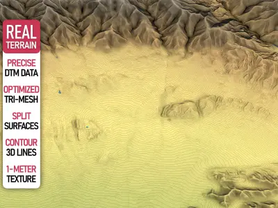 Tehran - Topography Terrain Low-poly 3D model