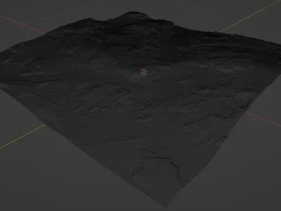Arid Landscape 3D Model Low-poly 3D model