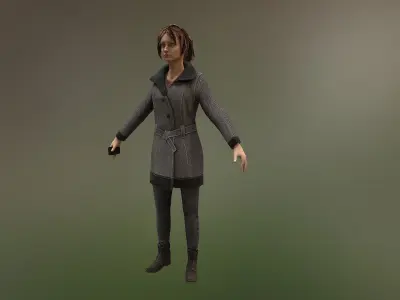 City Girl for UNREAL Low-poly 3D model