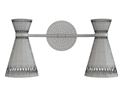 Havana Double Arm Wall Sconce Low-poly 3D model