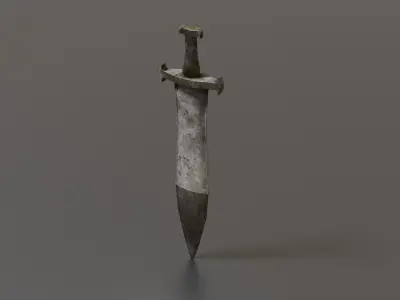 Stone sword Low-poly 3D model