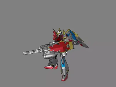 Attacker Gundam B 2 3D model
