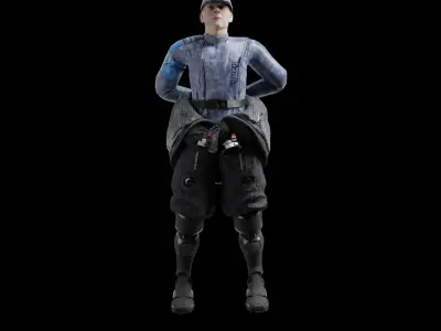 Officer Of The Space Forces Low-poly 3D model