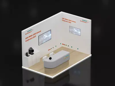 booth 5x3 open 2 side  3D model