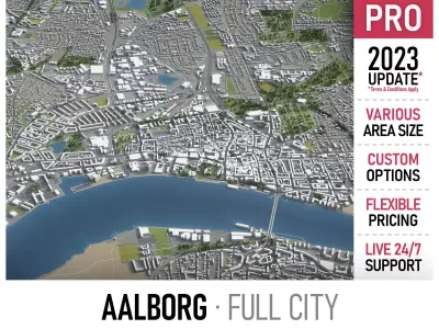 Aalborg  Low-poly 3D model