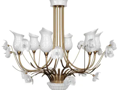 ORCHIDEA 6 LIGHT CHANDELIER Low-poly 3D model