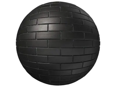 Dark shiny clinker brick texture Texture