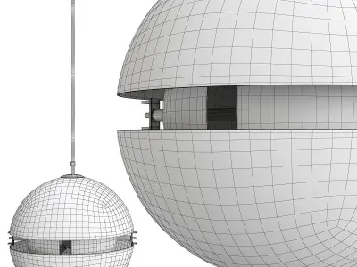ENCASED MOD CHANDELIER Low-poly 3D model