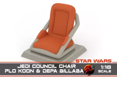 Jedi Council Room Chair Plo 1-18 Scale Kenner Hasbro 3D print model