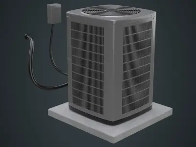 Air Conditioner 3A Low-poly 3D model