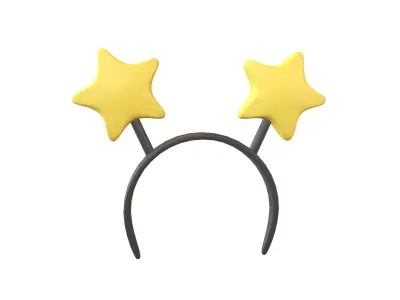 Star Headband v1 010 Low-poly 3D model