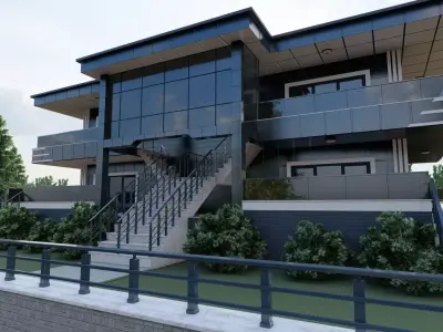 Villa Garden  3D Model - Mansion  3D model