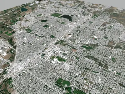 Cityscape Longmont Colorado USA  3D model