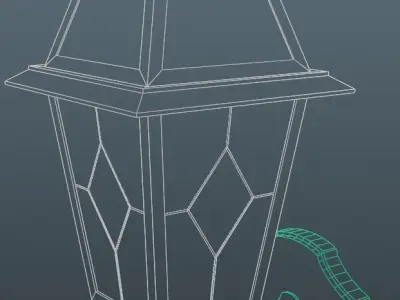 Street lamp Low-poly 3D model