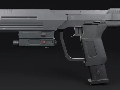 Halo M6C pistol Low-poly 3D model