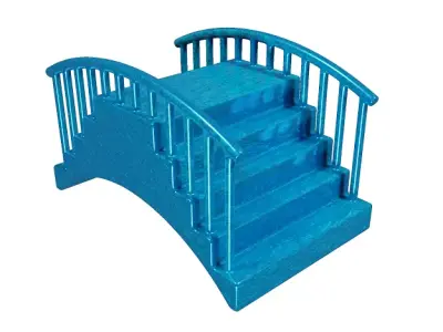 Fabulous Cartoon Bridge Low-poly 3D model