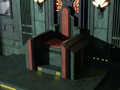 Mandalorian Throne Room 1-6 scale Hottoys 3D print model