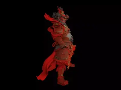 China Zhong Kui  Heavenly King  Yasha Door God 3D model