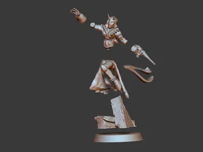 Harlequine Solo artist male  female models PRE-SUPPORTED 3D print model