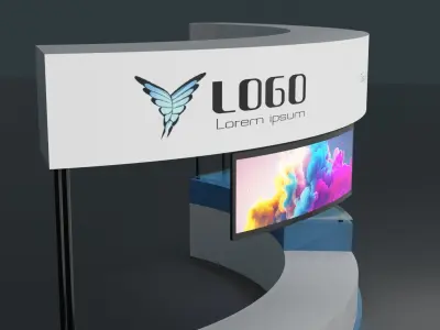  Coffee Bar Counter 3D model