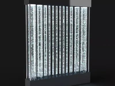 Water Bubble Tubes - Freestanding Decorative Panel 3D model