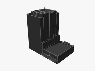 T Center tall building Low-poly 3D model