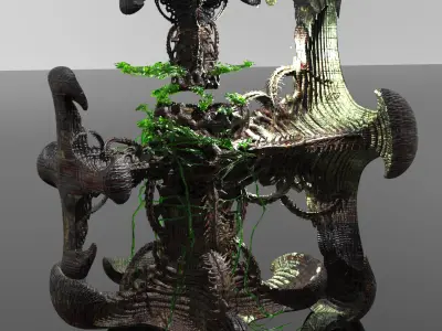 Alien Moss tower 4 3D model purchase