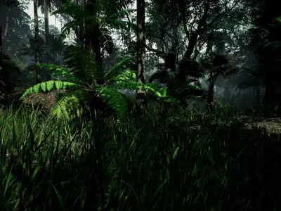 tropical forest pack for game ready Low-poly 3D model