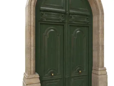  Entrance classic door 13 3D model