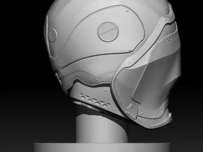 Sci-fi helmet 3D printable model 3D print model
