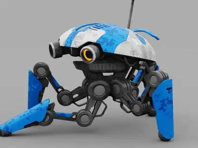SPY ROBOT  CELL  Rigged Character 3D model