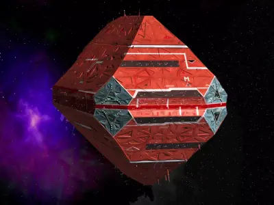 Starship star trek xenoblade spaceship Low-poly 3D model