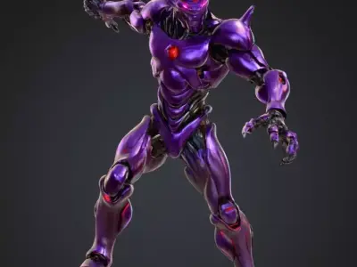 Cybernetic Titan Warrior 3D Model Sci Fi Mecha Character Low-poly 3D model
