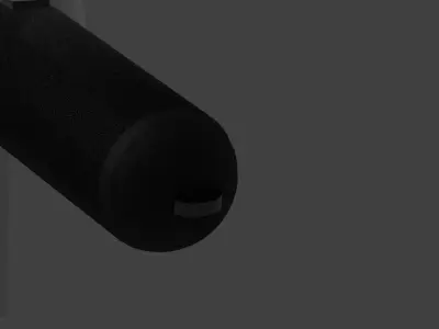 Low Poly Flashlight circular led light Free low-poly 3D model